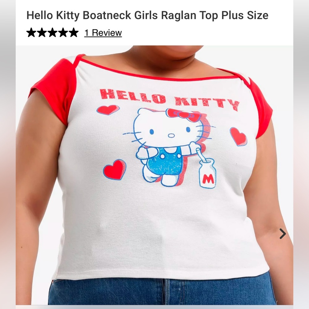 NWT Hello Kitty Size 4X Crop Top